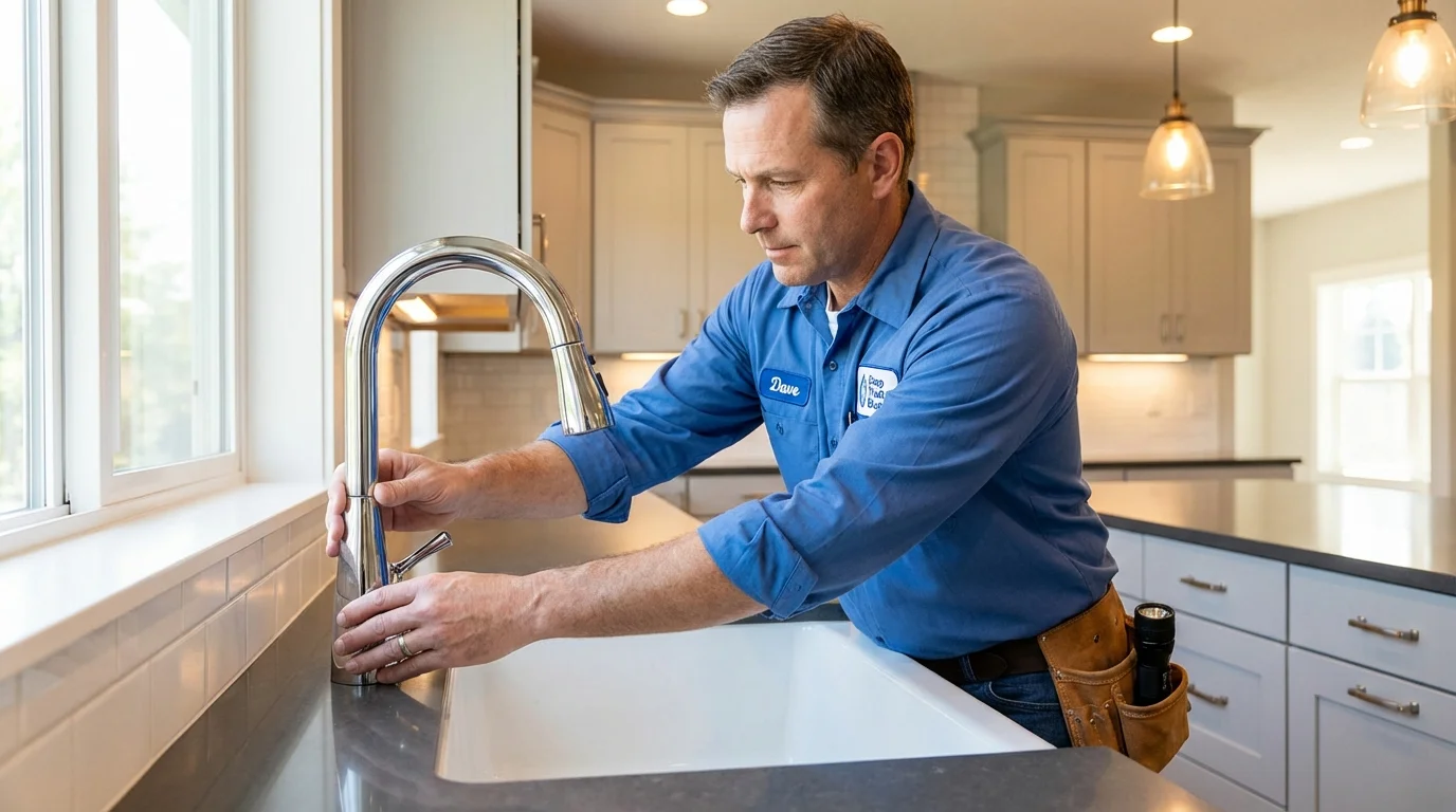 Kitchen faucet installation by Johns Plumbing LLC in Sedan